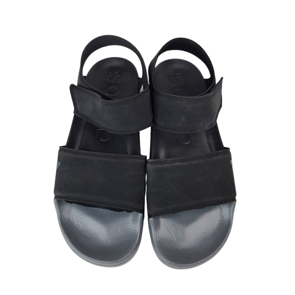 Adidas Adilette black men's sandals with ankle strap size 12